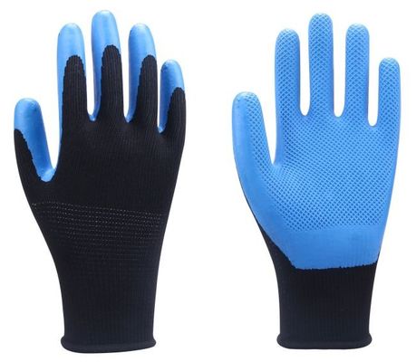 شراء قفازات مقاومة للانزلاق مطلية باللاتكس الصديق للبيئة بقياس 10 مع بطانة بوليستر غير ملحومة للسلامة والراحة التصنيع عبر الإنترنت
